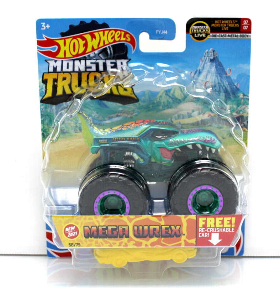 Hot Wheels Monster Truck Mega Wrex NEW FOR 2021 68/75 FYJ44