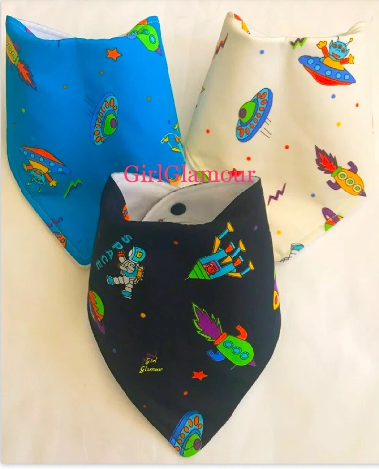 GIRL*GLAMOUR Rakete Raumschiff Lätzchen Astronauten Kostüm Weltraum Planeten Sonnensystem Baby Windel