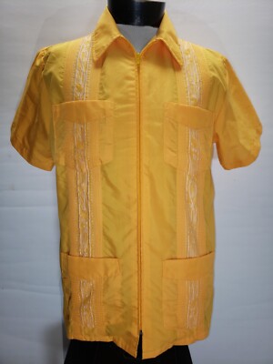 HABAND Guayabera Mens medium M zip-up shirt Combine ship Discount