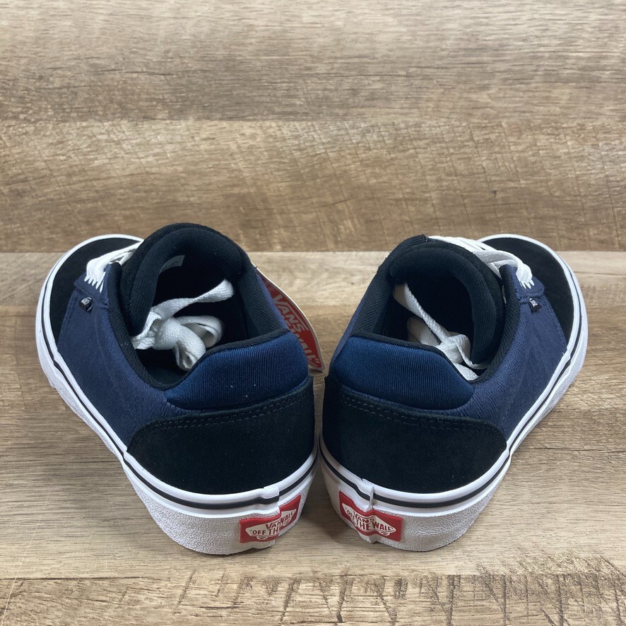 Vans Atwood Deluxe Herringbone Dress Blues Black Shoes Mens