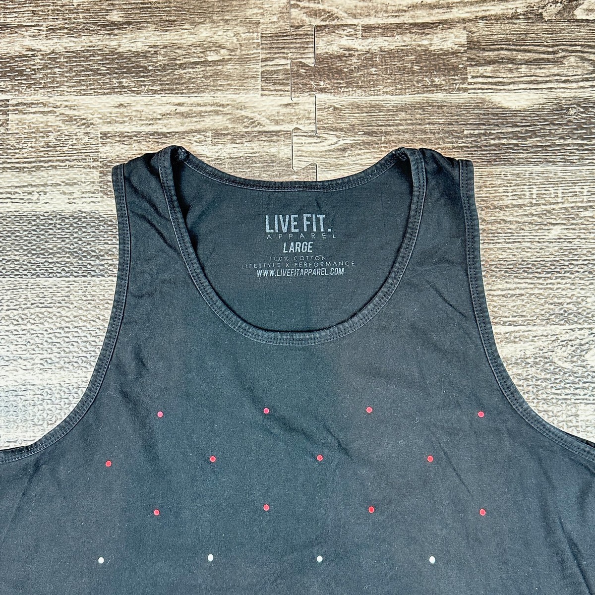 LVFT Live Fit Mens Tank Top Sleeveless Shirt Size L Large in