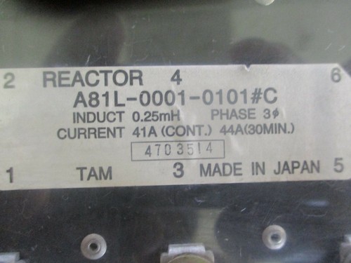 Fanuc Model: A81L-0001-0101#C Reactor. - Picture 2 of 3
