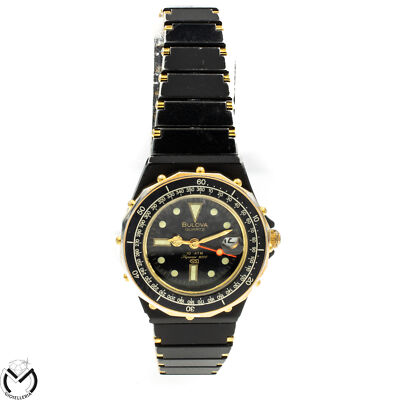 BULOVA Superior 2000 Quarz Stahl vergoldet Damenuhr 44vv22