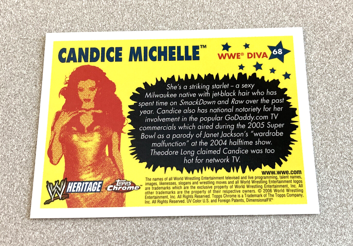 2006 Topps Heritage Chrome WWE Divas #68 Candice Michelle | eBay