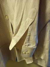 ben silver shirt lavender Violet White Striped Button Down Long Sleeve Size...