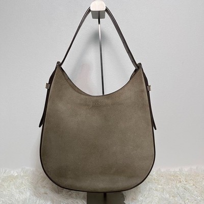 TOD'S Oboe Suede One Shoulder Handbag Schultertasche Greige Gebraucht Made in...