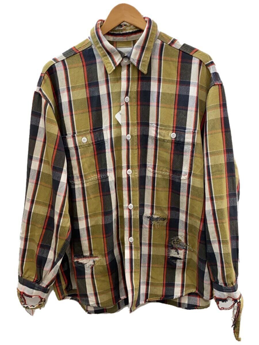 7*3様 BOWWOW REPAIR AGEING フランネルシャツ イエロー BOWWOW Repair AGEING Flannel Shirts
