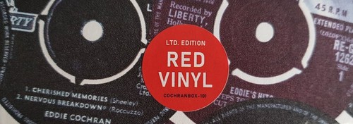 EDDIE COCHRAN - UK VINYL EP BOX SET . LTD EDITION RED VINYL. - Picture 7 of 9
