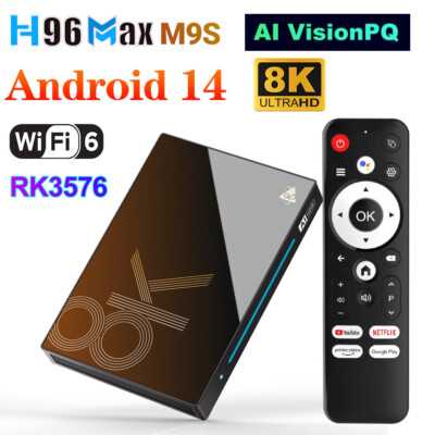 H96 MAX M9S AI VisionPQ TV Box RK3576 Android 14 Wifi6 BT5.4 1000M Media Player