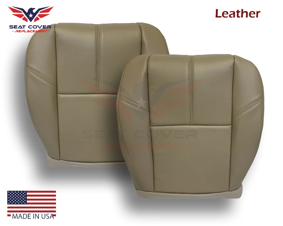 Chevy Tahoe Suburban 2008 2009 2010 2011 2012 2013 2014 cubierta de asiento de cuero tostado Foto 2 de 4