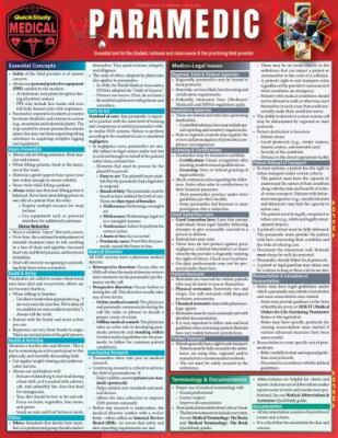 Paramedic: A Quickstudy Lami- 9781423244219, pamphlet, The Red to Black Edi, new