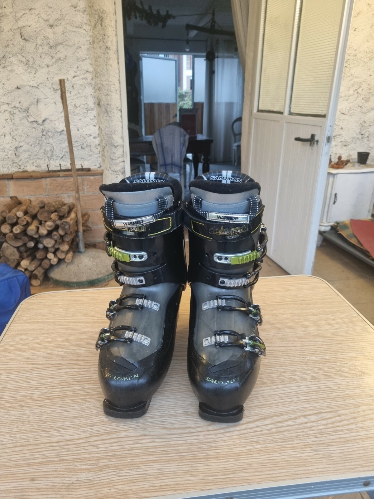 Scarponi da sci usati salomon 350 mm in buono stato
