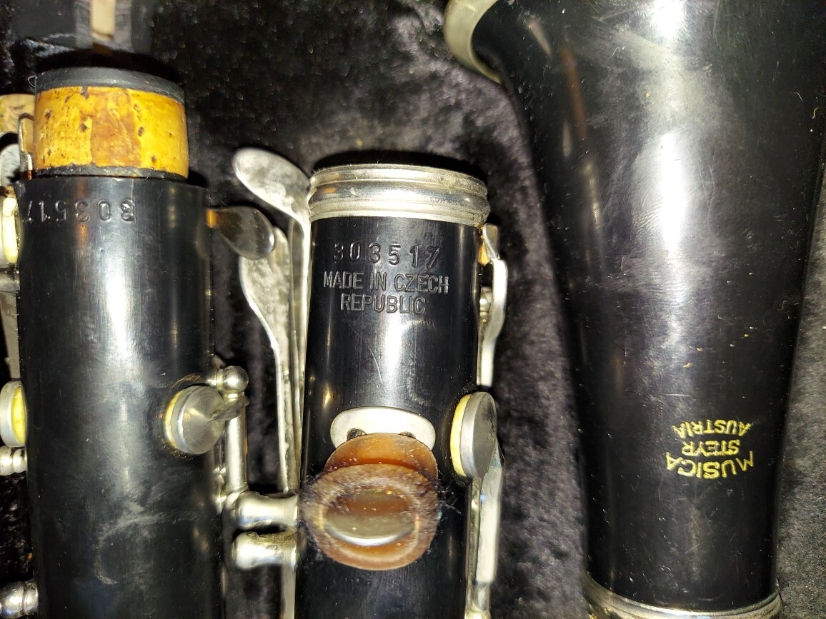 Musica Steyr Austria clarinet with case. Czech, Very Good