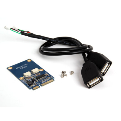 Mini PCI-E PCI Express to 5Pin Dual USB 2.0 Adapter Riser Card Extender