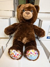 Build A Bear Happy Birthday Plush Brown Teddy 15" Stuffed Animal Toy BABW