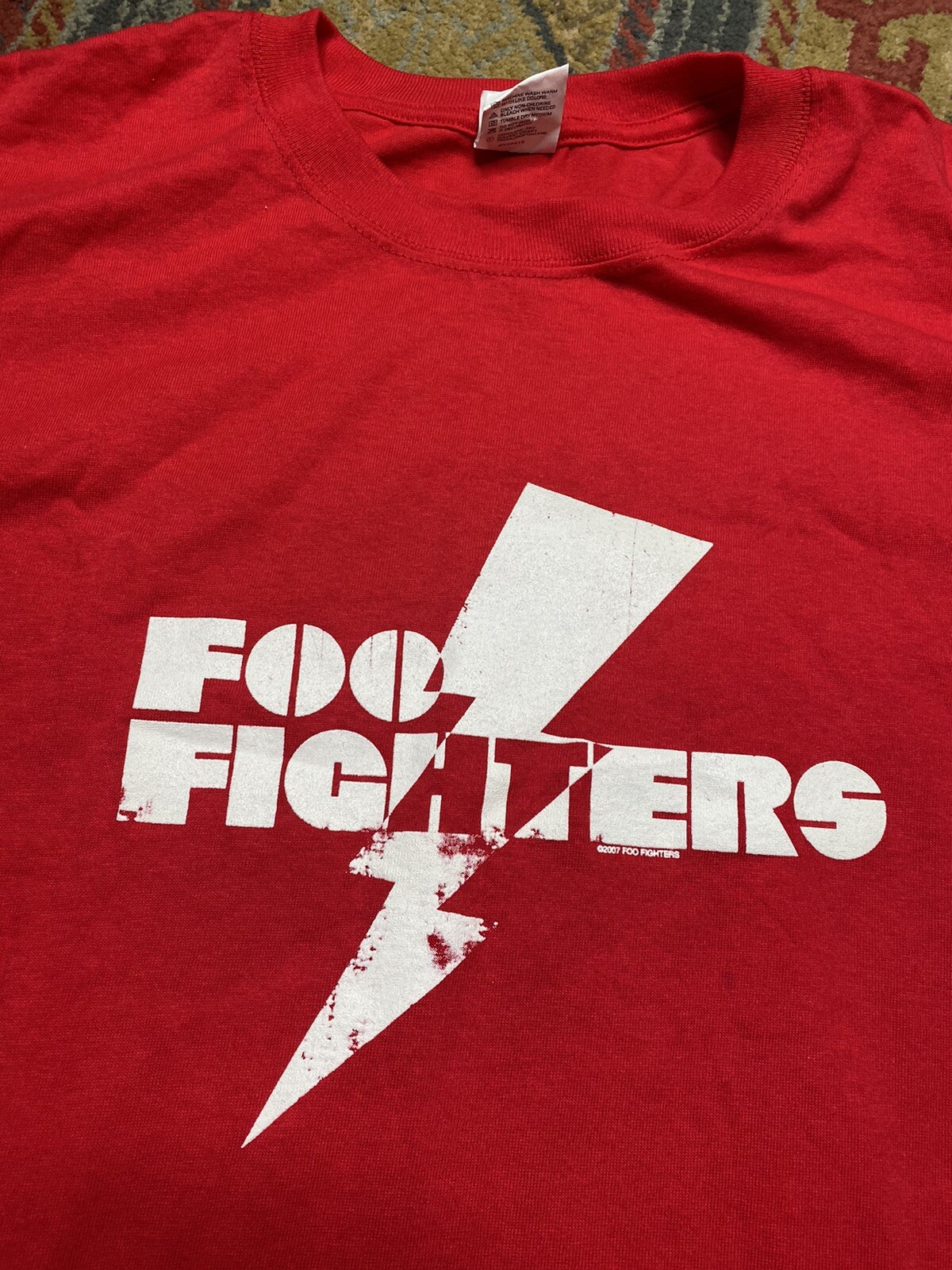 Foo Fighters T Shirt Y2K Red Mens XL Preowned eBay
