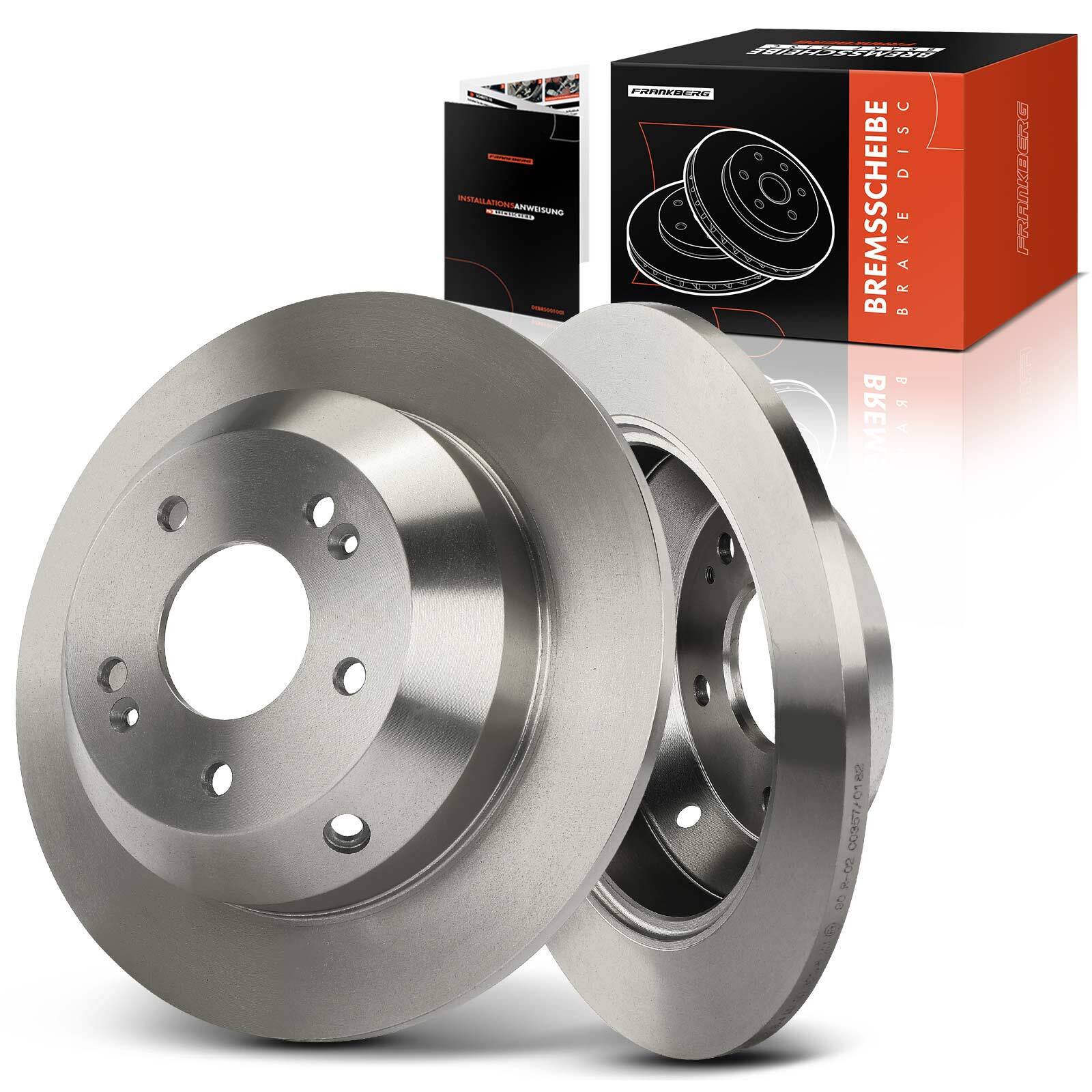 Frankberg 2x 302mm Brake Discs for Hyundai Kia Grand Santa Fe Santa Fe II Rear