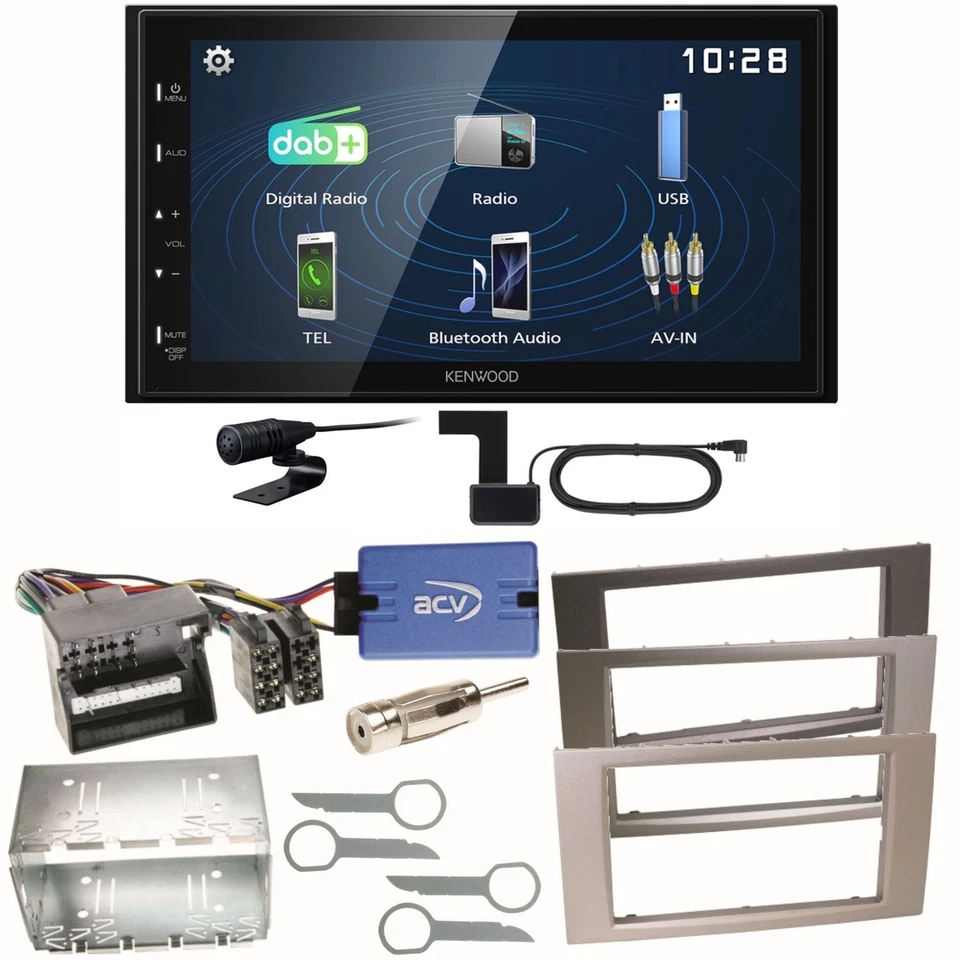 Kenwood DMX129DAB DAB+ Bluetooth Einbauset für Ford Focus C-Max Fiesta Transit - Bild 1 von 1