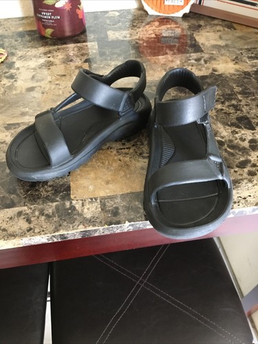 Girls TEVA Black Sandals- Size 12 Slightly Used | eBay