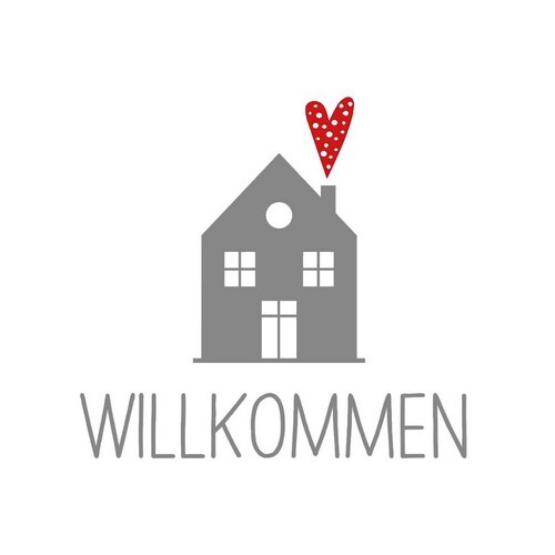 20 Servietten Willkommen weiss Einzug Einweihung Haus Spruch silber grau 33x33cm