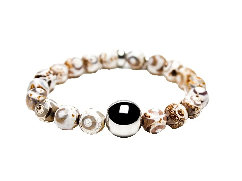 Joyería de Moda Marrón Acero Inoxidable Ágata