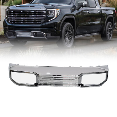 Front Lower Open Skid Plate Valance Chrome For 2022-2025 GMC Sierra 1500
