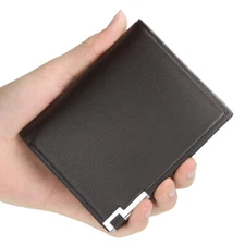 Slim Bifold Leather Thin Minimalist Front Pocket Wallet for Men Billfold Wallet