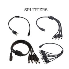 2 4 6 8 Way CCTV DC Power Splitter Adapter Cable For 12V 9V PSU Security Camera