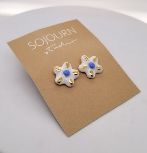 Sojourn Studio Hope Porcelain B*ne China Stud Earrings