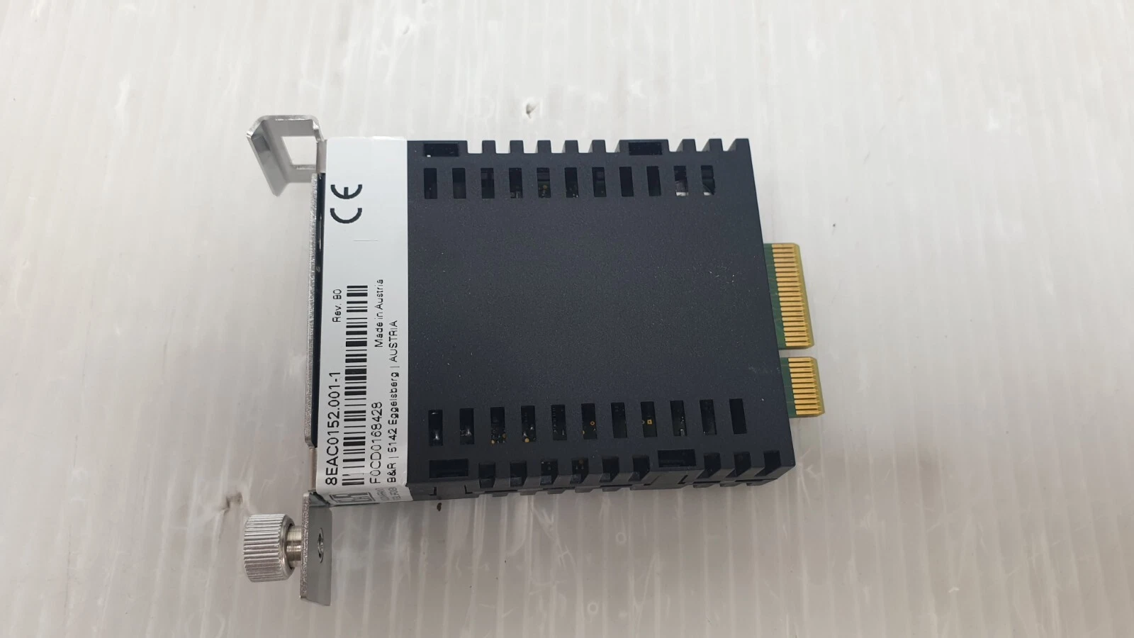 B&R 8EAC0152.001-1 module with Rev B0 label and gold edge connector