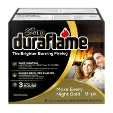 Duraflame Gold 4.5lb 3-hr Firelog (9-Pack) - Packaging May Vary