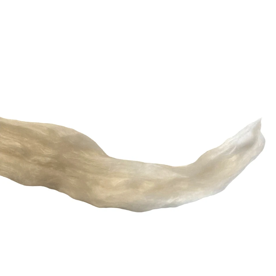 Ashland Bay Merino Wool Bamboo Silk Top Blend in Ecru For Dying Spinning 5 oz - Image 4 of 4