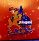WDW & DLR Disneyland "Where the Magic Began" Castle Dangle Fab 4 Pin Set 2001 — photo 4