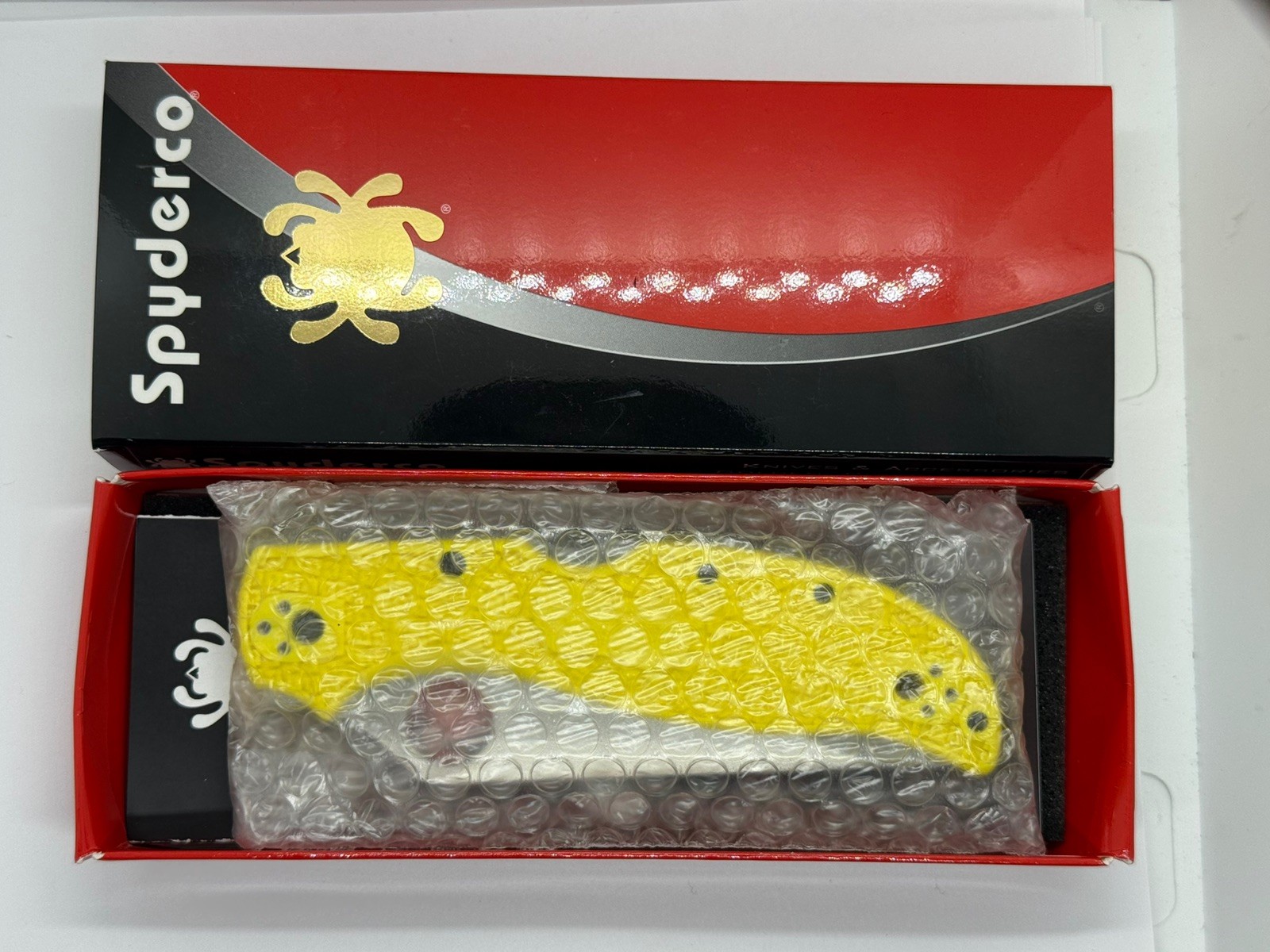 Spyderco Stretch 2 XL Salt Satin H2 Steel Plain Edge Blade Yellow FRN C258PYL