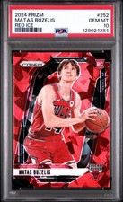 2024-25 Panini Prizm - Matas Buzelis #252 Red Ice Prizm (RC) PSA 10