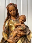 A Stunning carving of the madonna & child in wood