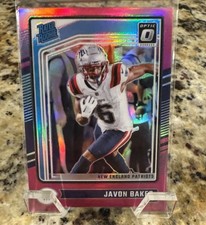 Javon Baker 2024 Donruss Optic Rated Rookie Pink Patriots (BHR)