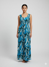 Womens Plus Size Curve Abstract Print Maxi Elasticated Dress Upto UK SIZE 22 P20