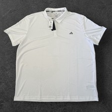 Adidas Drive Polo Golf Shirt White IA5447 Men  s Sz 2XL