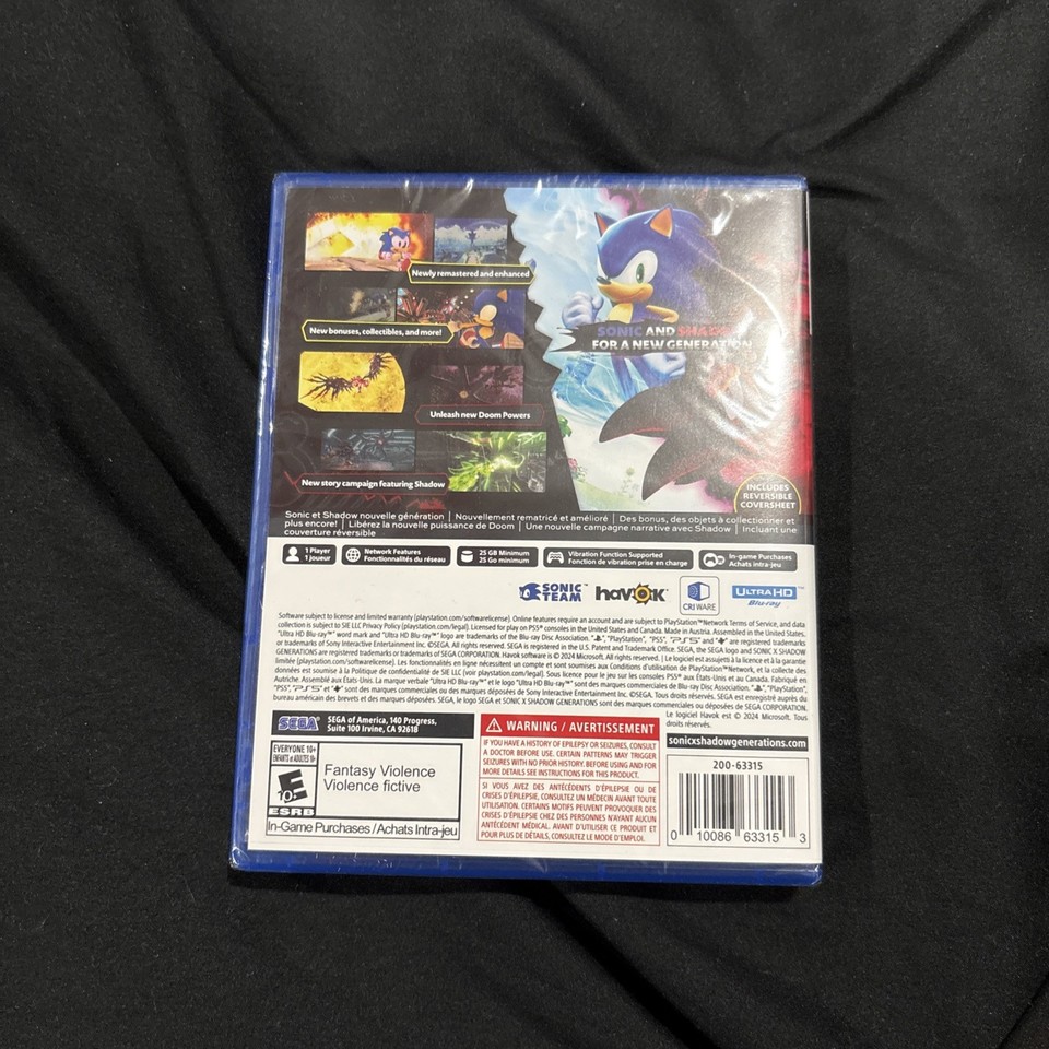 Sonic x Shadow Generations Collectors Edition - PlayStation 5 in hand ...