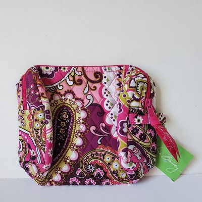 Vera Bradley Very Berry Paisley Medium Cosmetic Bag Makeup Lined New With Tags 