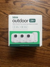BLINK OUTDOOR 2K WIRELESS WHITE SECURITY CAMERA 3 CAMERA SYSTEM NEW