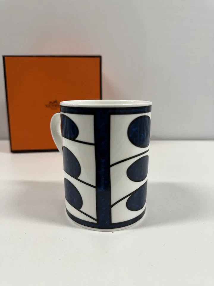 Taza Hermès Blue D’Ailleurs Nº1 240 ml taza de café de porcelana lujosa NUEVA Foto 4 de 4