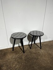Ex Display Pair Of Monochrome Side Tables | RRP £430