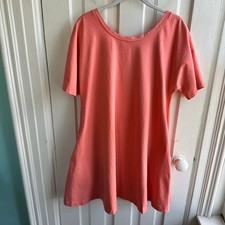 COS Dress Short Sleeve Shift Dress Coral