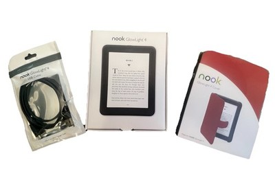 Barnes & Noble Nook Lowlight 4 Bundle W/ Reader, Cover & Cable new orig box 