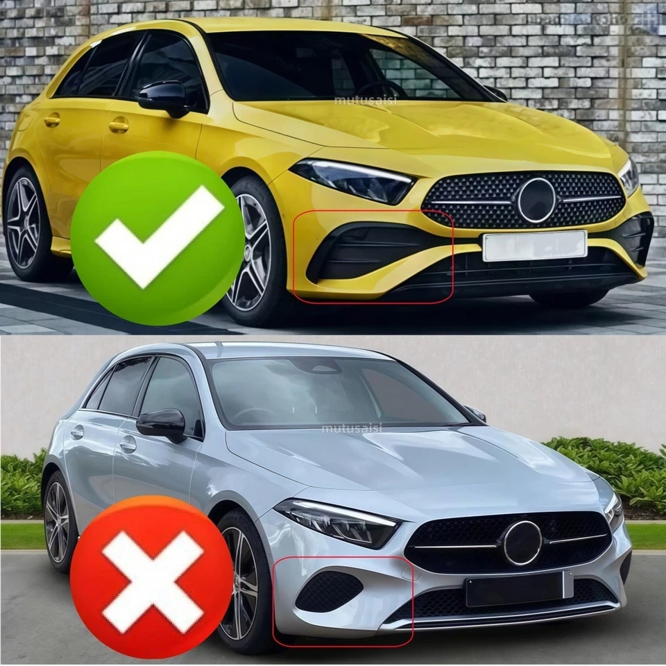 Para Mercedes Clase A W177 V177 AMG Line 23-25 de separador de labios delanteros - Imagen 2 de 4