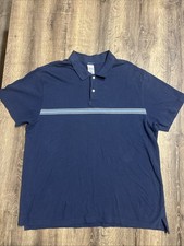 Old Navy Mens Regular Fit Polo Shirt Blue Color Block Short Sleeve Size XXL