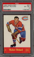 1955-56 Parkhurst #37 Maurice Richard Canadiens PSA 6