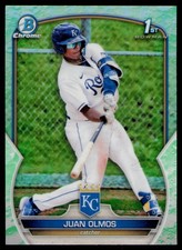 2023 Bowman Chrome  Lunar Glow Refractors #BCP-136 Juan Olmos Kansas City Royals
